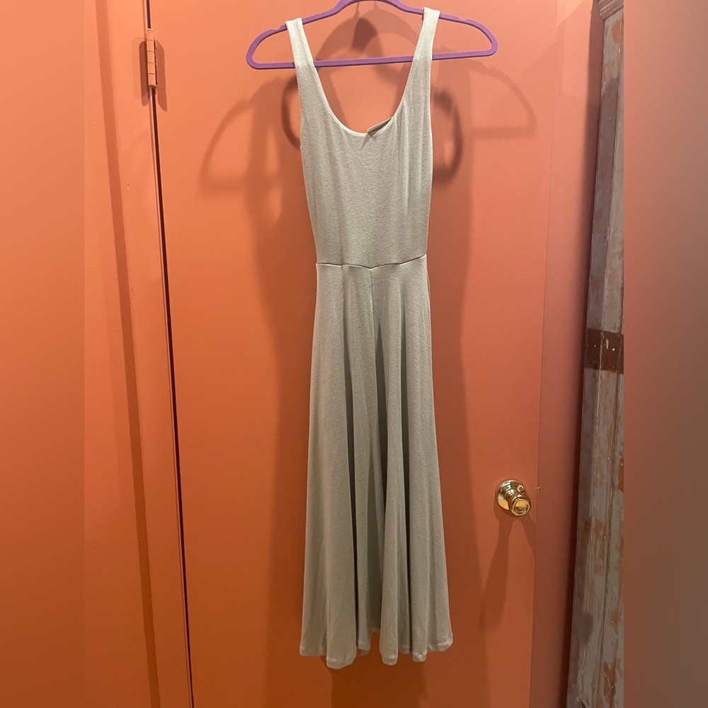 Vince sage green tank midi dress